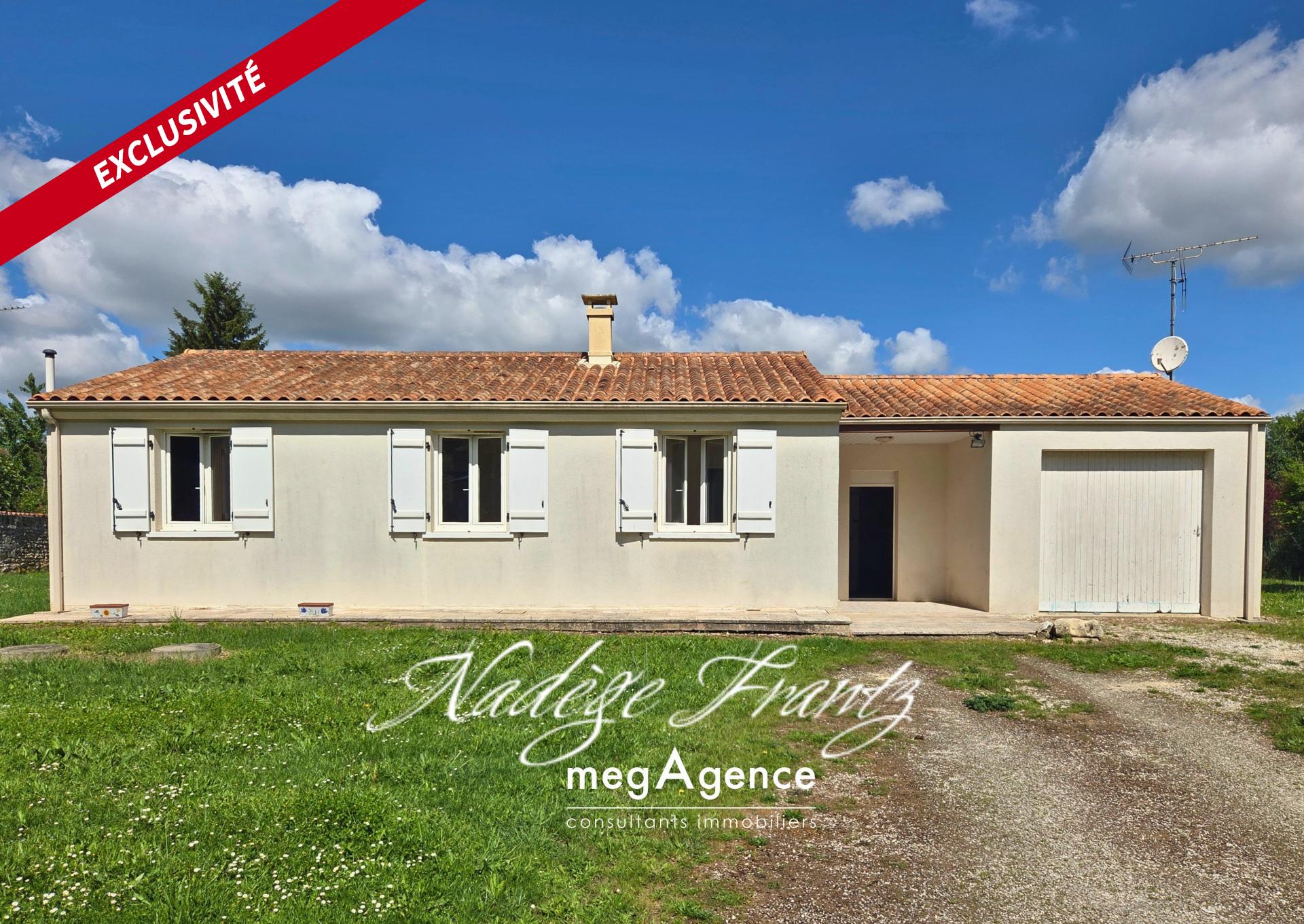 Pavillon de plain-pied – 2 chambres – Grand terrain 1600 m² – St-Pardoult