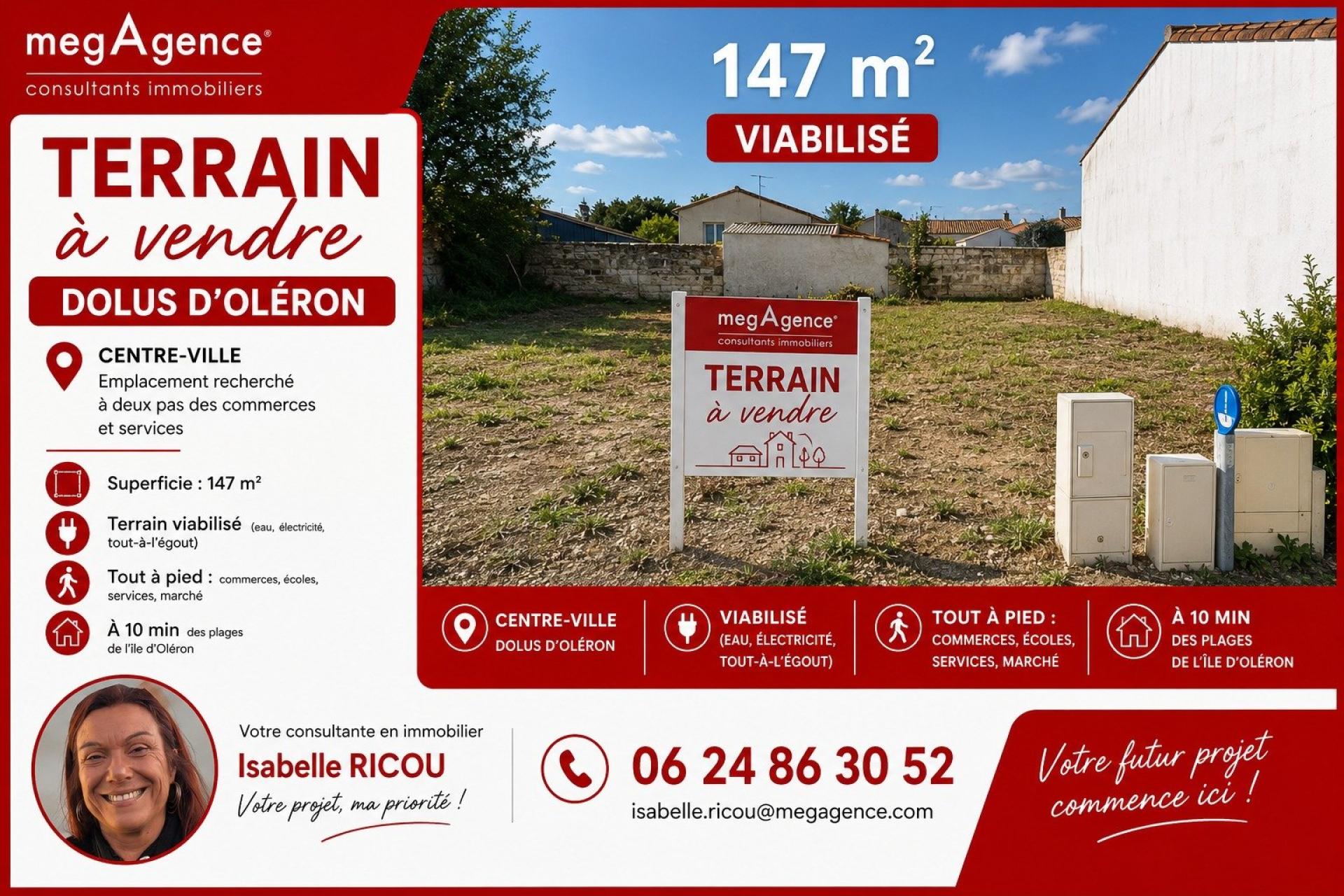Terrain 147 m² · à Dolus-d'Oleron · 147 m² · 93 500 €